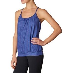 Prana Strappy Y Back Tank Top XS Purple Blue Grey